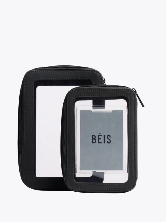 BEIS Handbags - BEIS THE IN FLIGHT COSMETIC SET IN BLACK
